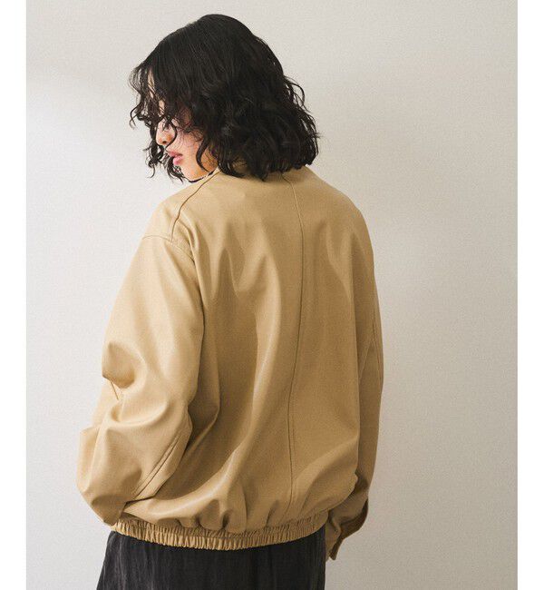 ADAM ET ROPE'「シンセティックレザーブルゾン」|ブルゾン・スタジャン|