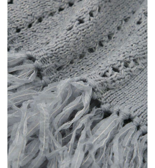 ADAM ET ROPE'「【WEB限定】フリンジニットジレ」|ベスト・ジレ|