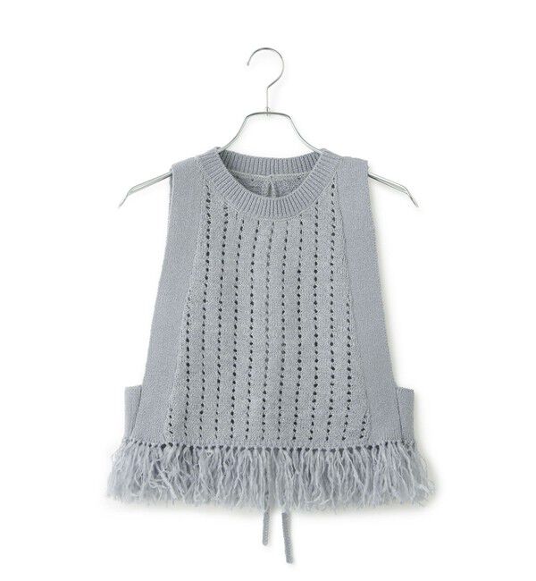 ADAM ET ROPE'「【WEB限定】フリンジニットジレ」|ベスト・ジレ|