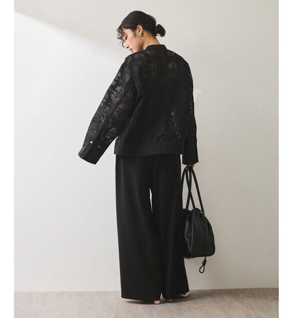 ADAM ET ROPE'「エンブロイダリーメッシュシャツ」|シャツ・ブラウス|