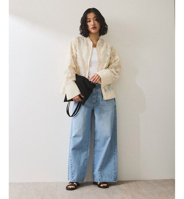 ADAM ET ROPE'「エンブロイダリーメッシュシャツ」|シャツ・ブラウス|