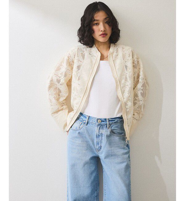 ADAM ET ROPE'「エンブロイダリーメッシュシャツ」|シャツ・ブラウス|