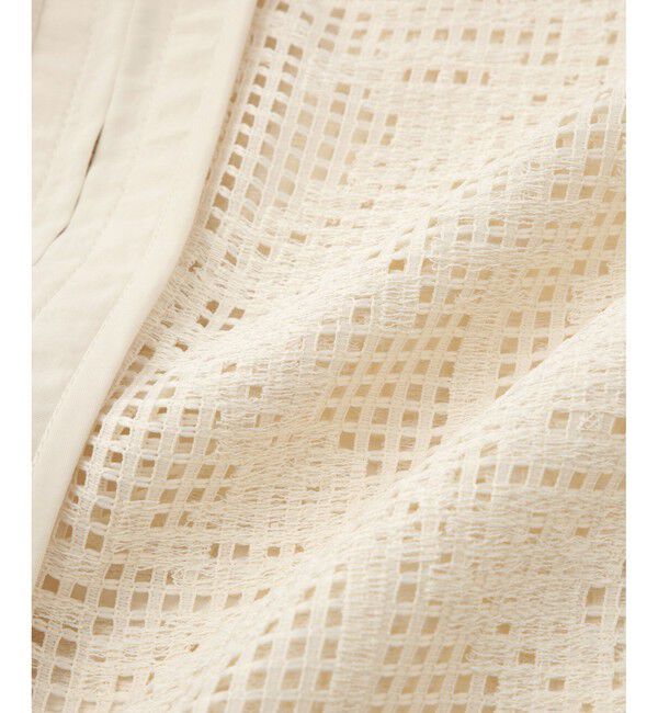 ADAM ET ROPE'「エンブロイダリーメッシュシャツ」|シャツ・ブラウス|