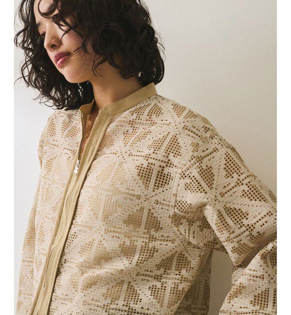 ADAM ET ROPE'「エンブロイダリーメッシュシャツ」|シャツ・ブラウス|