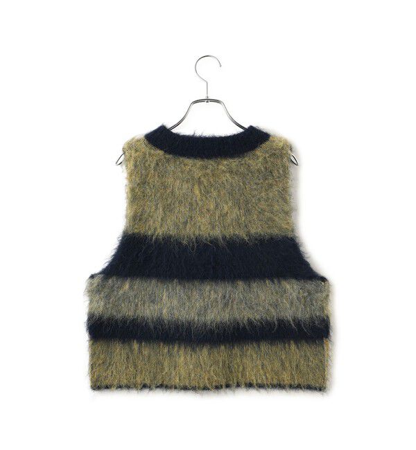 ADAM ET ROPE'「【WEB限定】ブラッシュドボーダーベスト」|ベスト・ジレ|