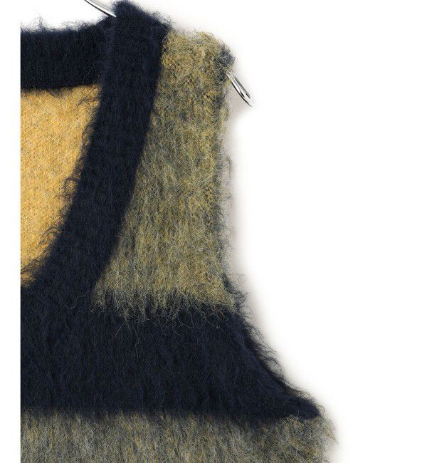 ADAM ET ROPE'「【WEB限定】ブラッシュドボーダーベスト」|ベスト・ジレ|