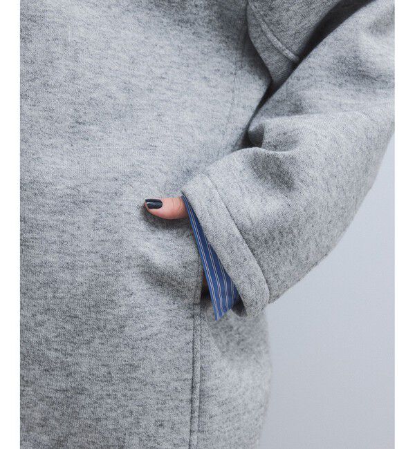 ADAM ET ROPE'「【WEB限定】メランジボンディングフーディーブルゾン」|ブルゾン・スタジャン|