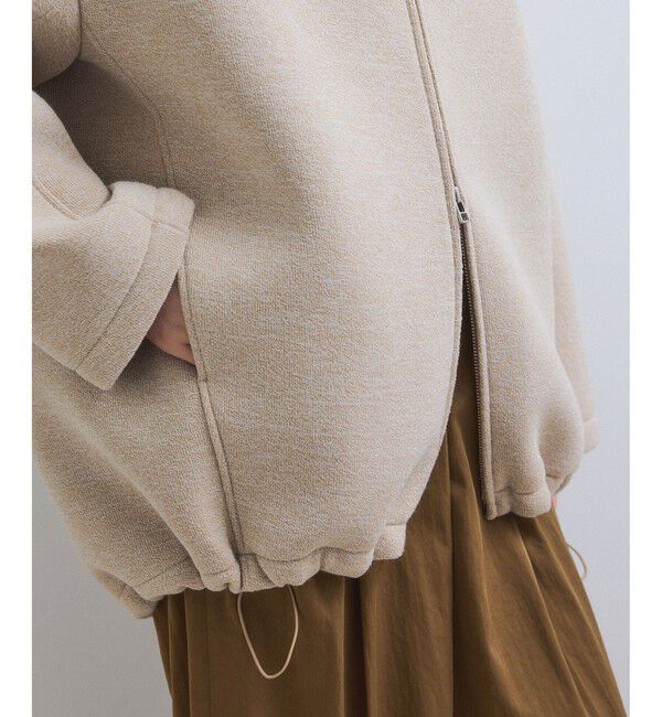 ADAM ET ROPE'「【WEB限定】メランジボンディングフーディーブルゾン」|ブルゾン・スタジャン|