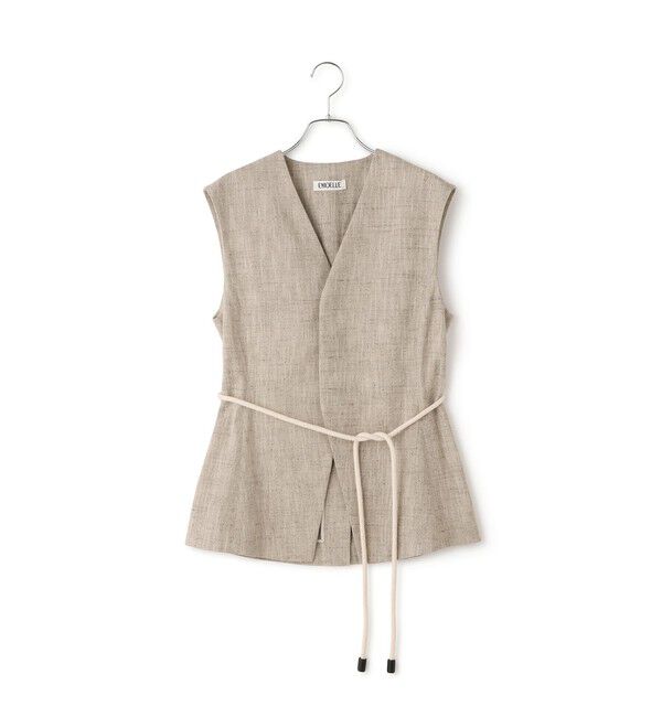 ADAM ET ROPE'「【EMOELLE】シルクネップジレトップス」|ベスト・ジレ|