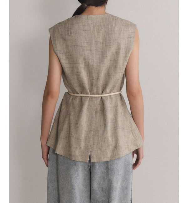 ADAM ET ROPE'「【EMOELLE】シルクネップジレトップス」|ベスト・ジレ|