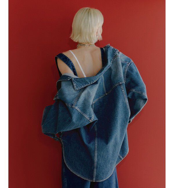 ADAM ET ROPE'「【サステナブル】シャツライクGジャン」|デニムジャケット|