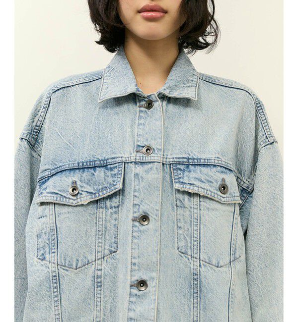 ADAM ET ROPE'「【サステナブル】シャツライクGジャン」|デニムジャケット|