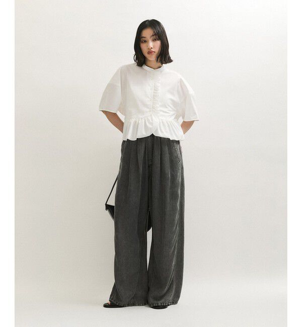 ADAM ET ROPE'「【サステナブル】フリルブラウス」|シャツ・ブラウス|