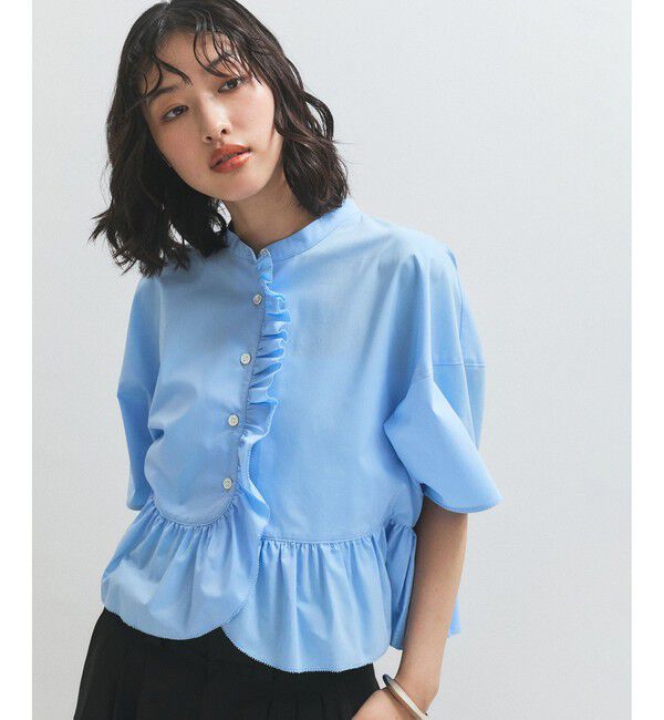 ADAM ET ROPE'「【サステナブル】フリルブラウス」|シャツ・ブラウス|