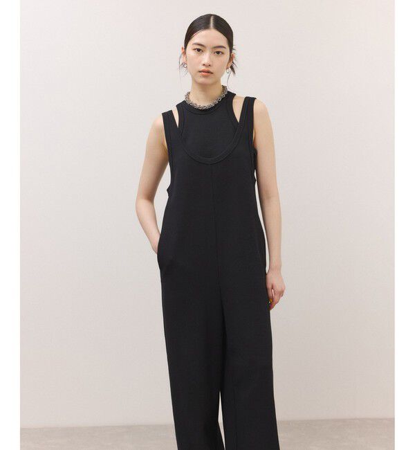 ADAM ET ROPE'「【サステナブル】Wフェイスジャージーセットロンパース」|オールインワン|