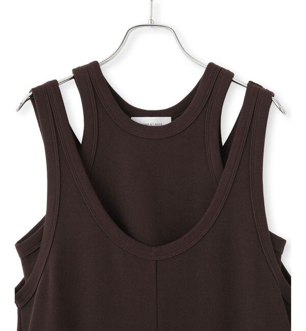 ADAM ET ROPE'「【サステナブル】Wフェイスジャージーセットロンパース」|オールインワン|