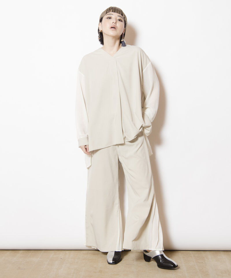  「バックプリーツヘムパンツ」|その他|