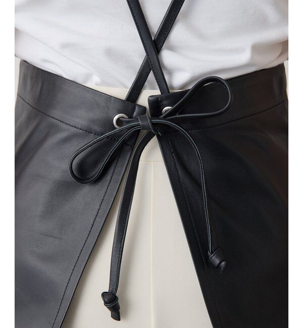  「レザーエプロンワンピース」|ワンピース|