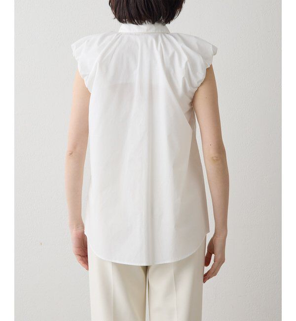 THE PAUSE「【THE PAUSE】袖ギャザーノースリーブシャツ」|シャツ・ブラウス|