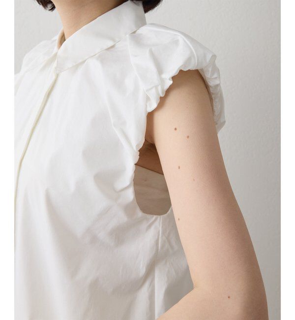 THE PAUSE「【THE PAUSE】袖ギャザーノースリーブシャツ」|シャツ・ブラウス|