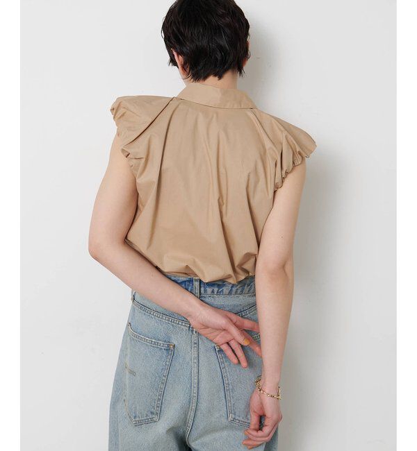 THE PAUSE「【THE PAUSE】袖ギャザーノースリーブシャツ」|シャツ・ブラウス|