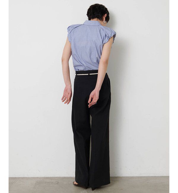 THE PAUSE「【THE PAUSE】袖ギャザーノースリーブシャツ」|シャツ・ブラウス|