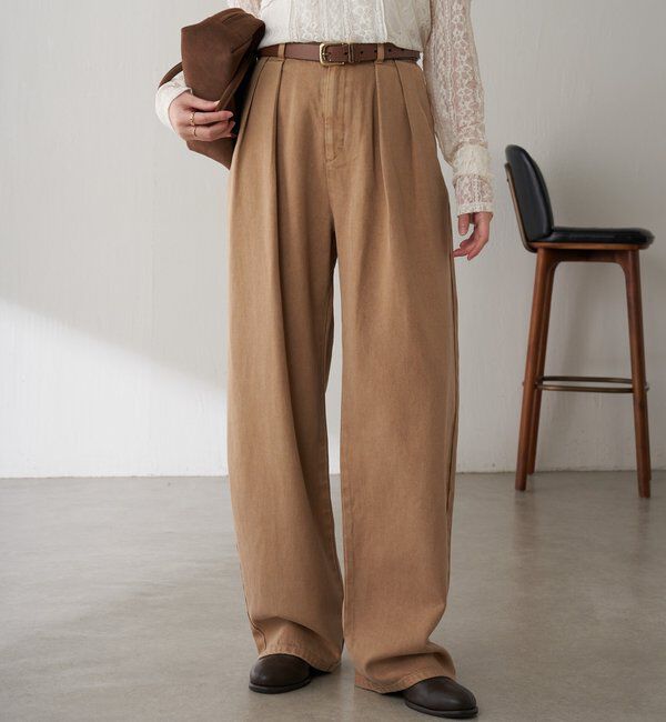  「Q.anosチャームタックデニムパンツ」|デニム|