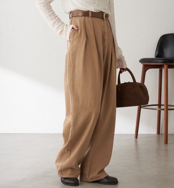  「Q.anosチャームタックデニムパンツ」|デニム|