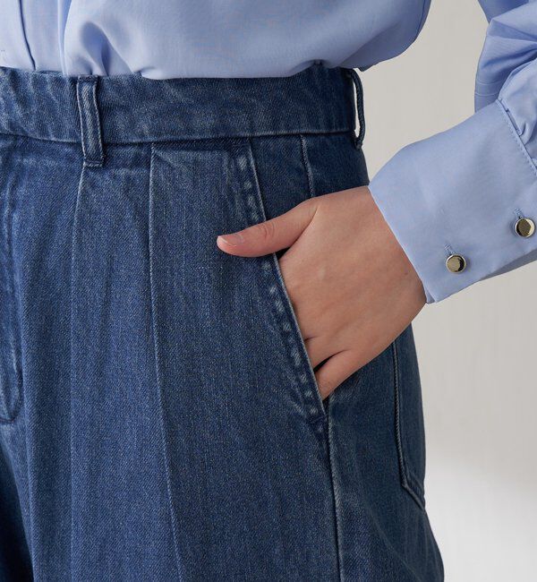  「Q.anosチャームタックデニムパンツ」|デニム|