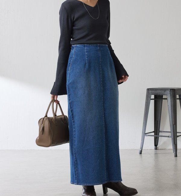  「Iラインデニムスカート」|スカート|