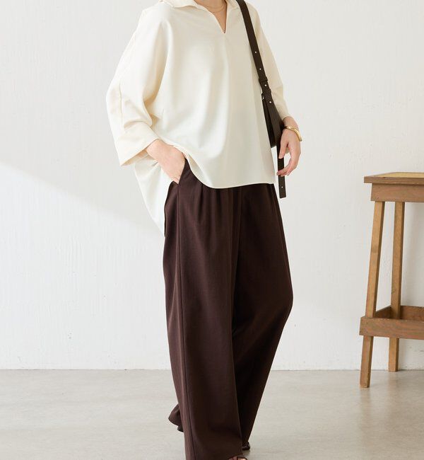  「ジャージスキッパードルマンブラウス」|シャツ・ブラウス|