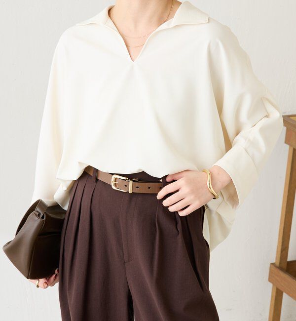  「ジャージスキッパードルマンブラウス」|シャツ・ブラウス|