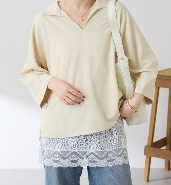  「ジャージスキッパードルマンブラウス」|シャツ・ブラウス|