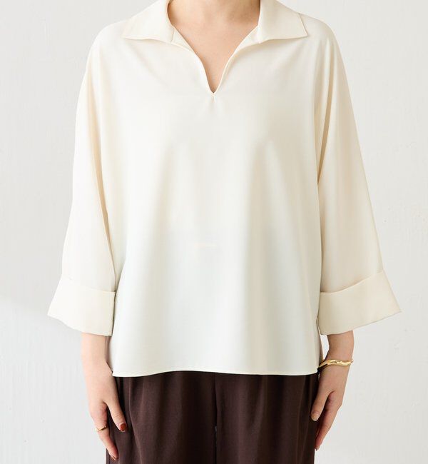  「ジャージスキッパードルマンブラウス」|シャツ・ブラウス|