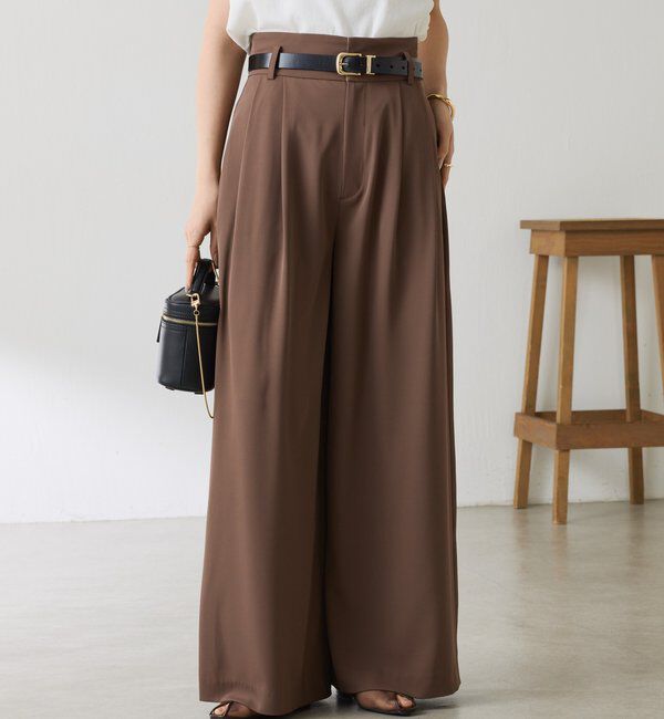  「【Nuel/ヌエル】 2WAYハイウエストパンツ」|チノ|