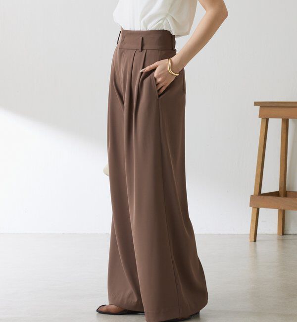  「【Nuel/ヌエル】 2WAYハイウエストパンツ」|チノ|