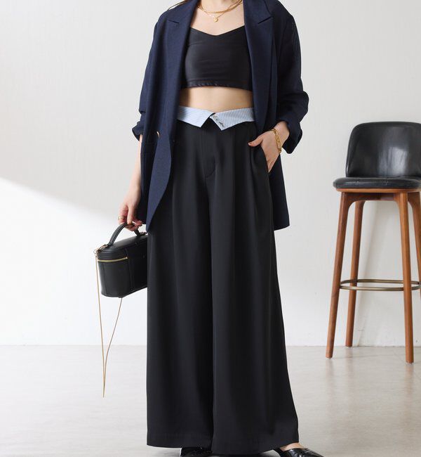  「【Nuel/ヌエル】 2WAYハイウエストパンツ」|チノ|