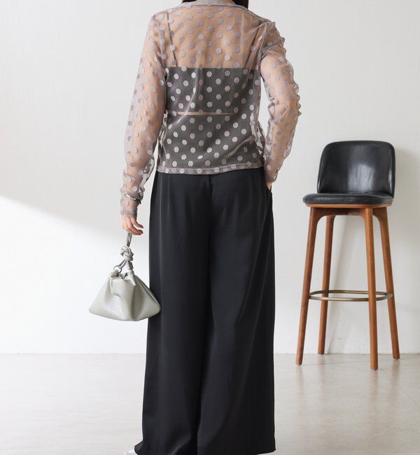  「【Nuel/ヌエル】 キャミ付きドットカーディガン」|Tシャツ・カットソー|