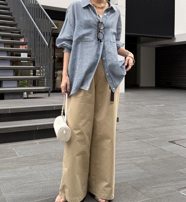  「袖リブシアーデニムシャツ」|シャツ・ブラウス|