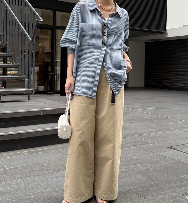  「袖リブシアーデニムシャツ」|シャツ・ブラウス|