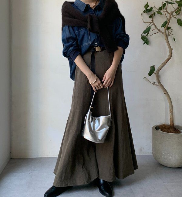  「袖リブシアーデニムシャツ」|シャツ・ブラウス|