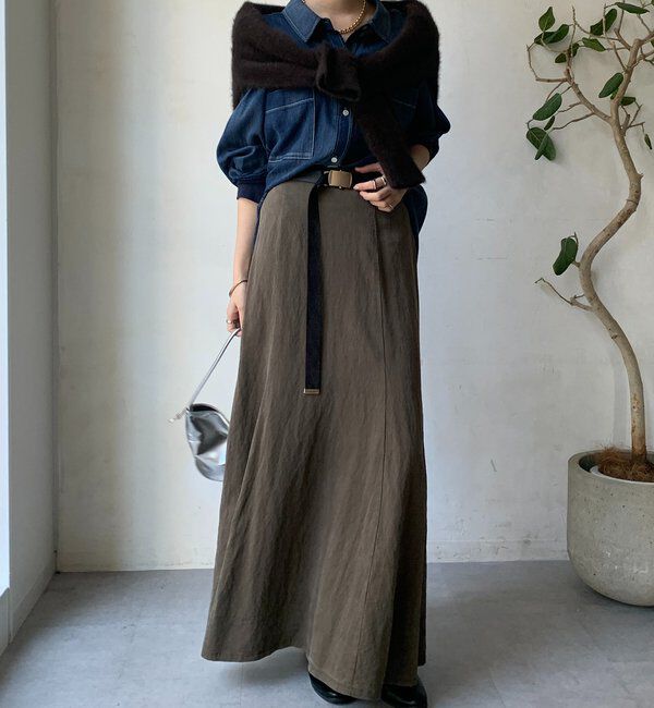  「袖リブシアーデニムシャツ」|シャツ・ブラウス|