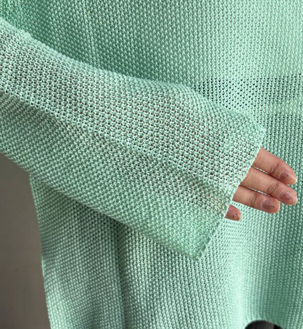  「前後2WAY鹿の子編みプルオーバー」|ニット・セーター|