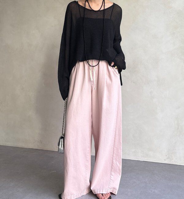  「前後2WAY鹿の子編みプルオーバー」|ニット・セーター|