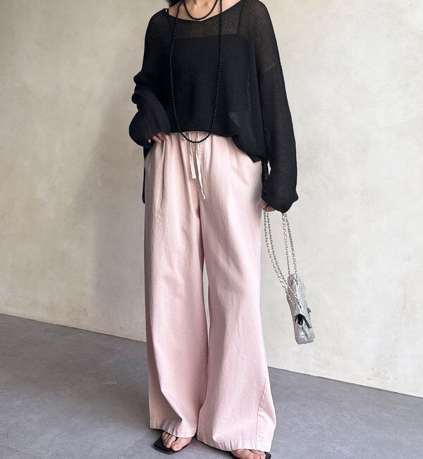  「前後2WAY鹿の子編みプルオーバー」|ニット・セーター|