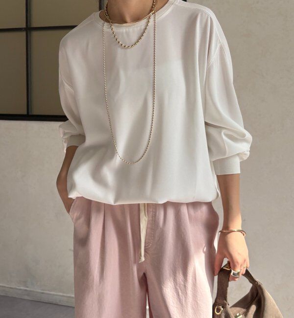  「袖ニット切替ドロストジョーゼットブラウス」|シャツ・ブラウス|