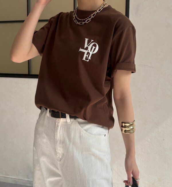  「voileワンポイントフロッキーロゴTEE」|Tシャツ・カットソー|