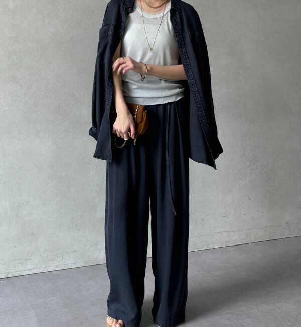  「ラメリブチュールタンク」|Tシャツ・カットソー|