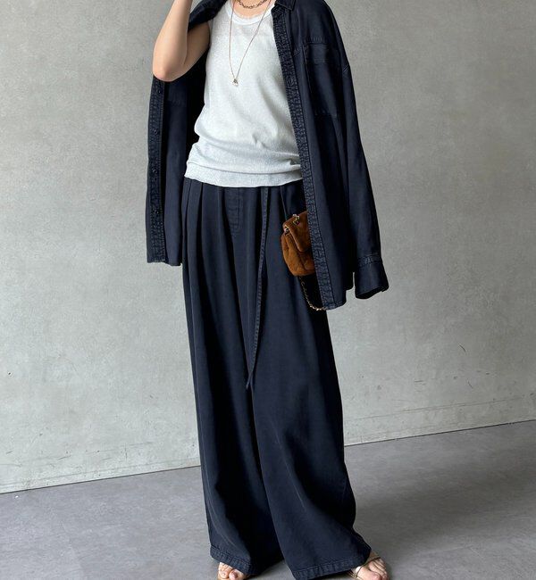  「ラメリブチュールタンク」|Tシャツ・カットソー|