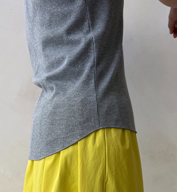  「ラメリブチュールタンク」|Tシャツ・カットソー|